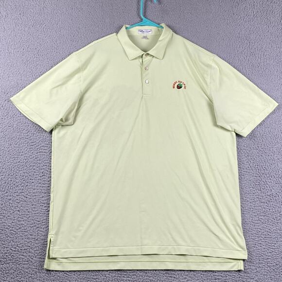Peter Millar Mens XL Summer Comfort Polo Shirt Light Green Berry Hills Golf - Picture 1 of 8